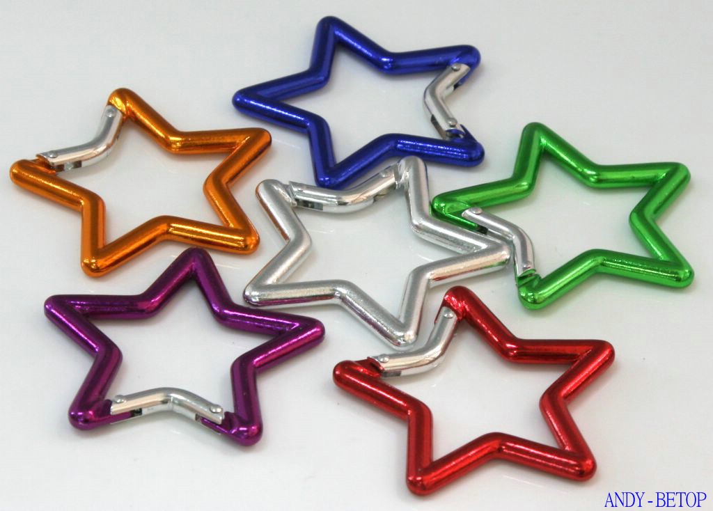 Round Mountaineering Button Five-Pointed Star Mountaineering Button Shaped Mountaineering Button, Key Chain