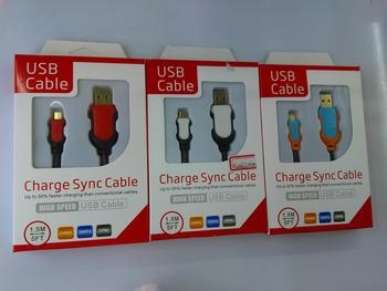 钢网编织数据线 手机充电线USB数据线 安卓V8手机数据线产品图
