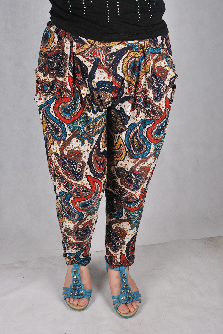 九分哈伦裤中老年大码女装时尚冰丝妈妈装批发地摊货源产品图