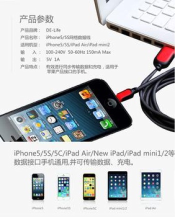 手机数据线实物图