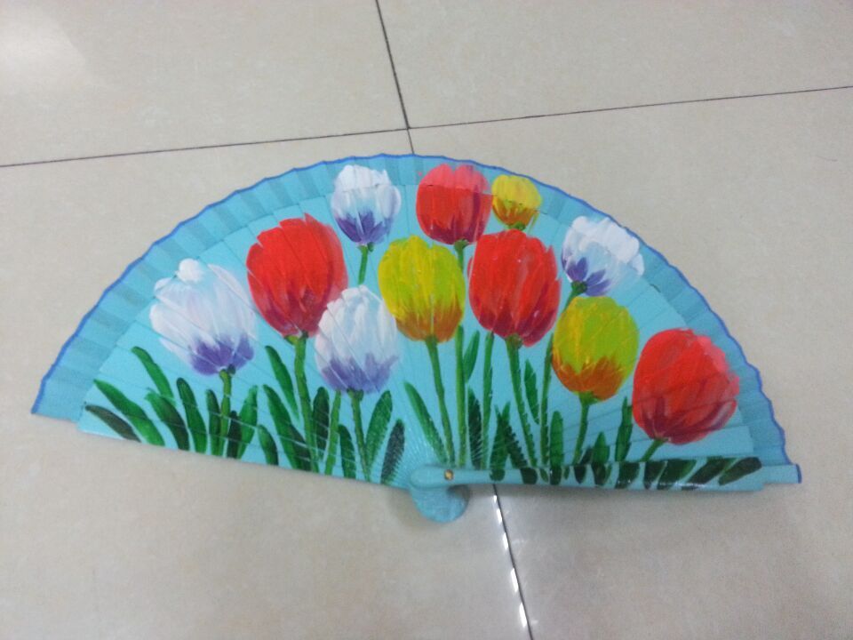 单面木头手绘折扇