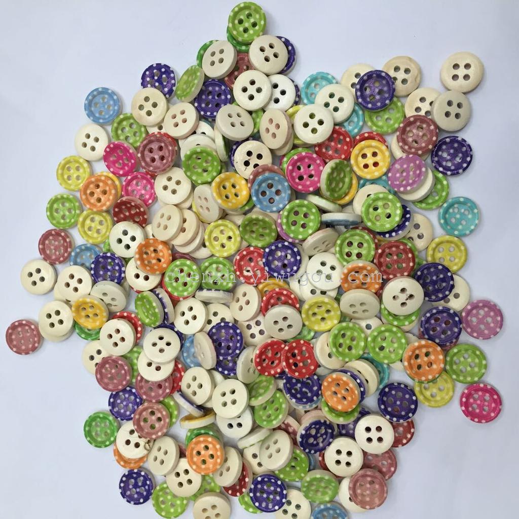 Wood Chip Horse Diy Can Be Pasted On Clothes, Hats, Shoes And So On Diy Painted Cartoon Buttons Application Scenario