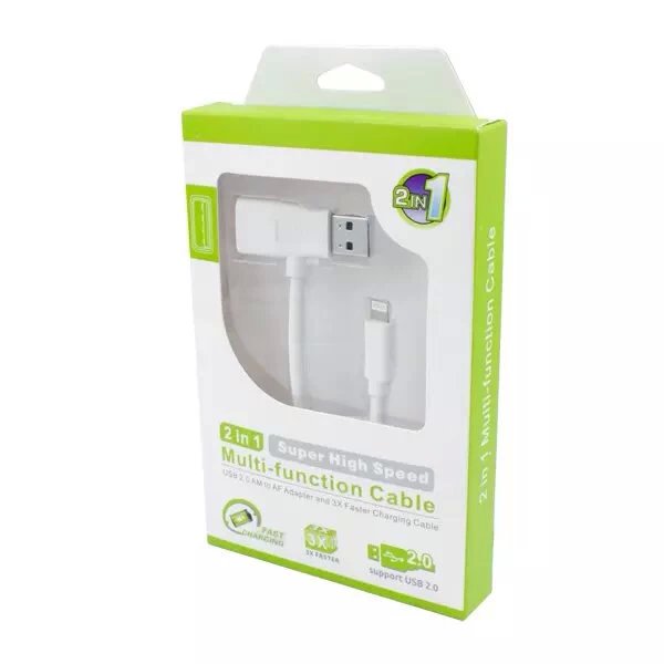 多功能充电线 数据线 二合一数据线 带USB HUB 扩展细节图