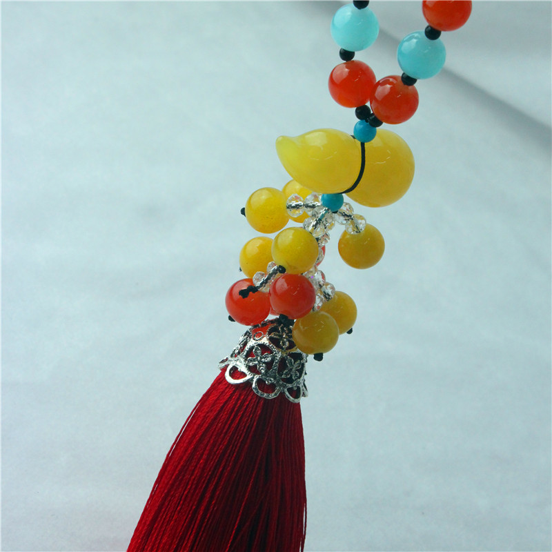 新款推荐 七彩蜜蜡葫芦汽车挂件 汽车内饰 精品车挂 厂家直销细节图