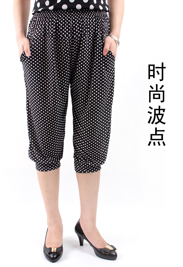 灯笼裤七分中老年女装妈妈裤批妈妈装地摊货源产品图