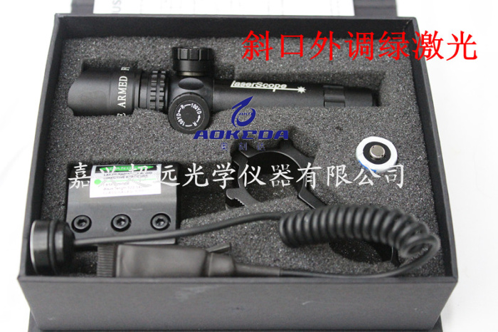 802 bevel external green laser sight