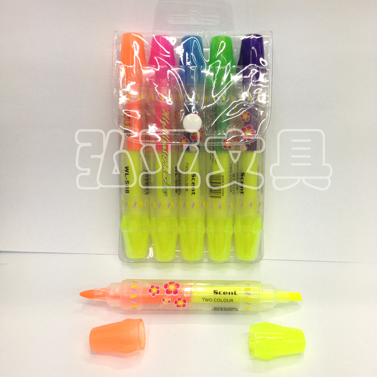 Double head Highlighter Marker Color pen highlighter marker