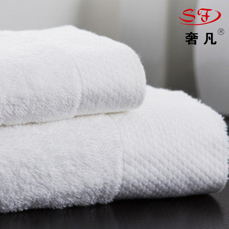 Luxury five-star hotel, homestay and guesthouse 16-line platinum satin towel, imported 180g gauze towel details Picture