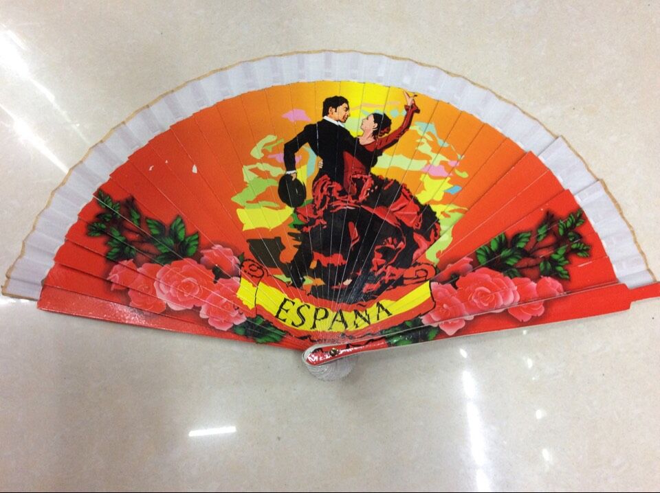 西班牙跳舞 喷绘扇 工艺扇