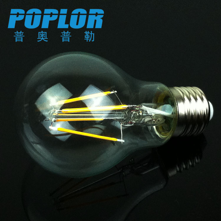 LED Bulb light 4/6/8W Round bulb A60 glass cover LED filament light E27/B22