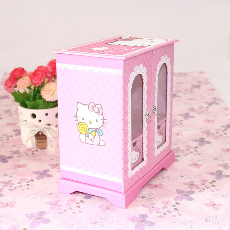 KT儿童首饰盒饰品收纳盒微形儿童小衣柜礼品盒产品图