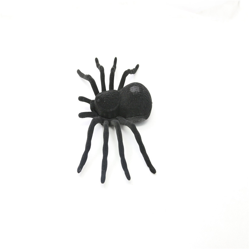 Manufacturers Direct Plastic Spider Can Flock Toy Spider Welcome To Sample Custom details Picture