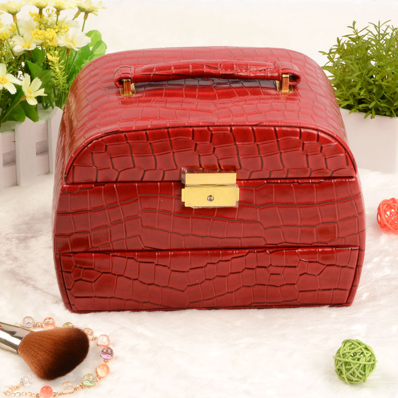 Guanyu new high-end leather jewelry box multi-layer jewelry storage box