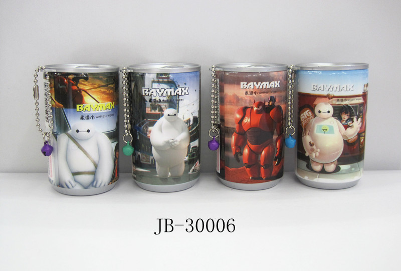 2015 New Big White Cartoon Series 30-piece cola wet wipes Soft wet wipes