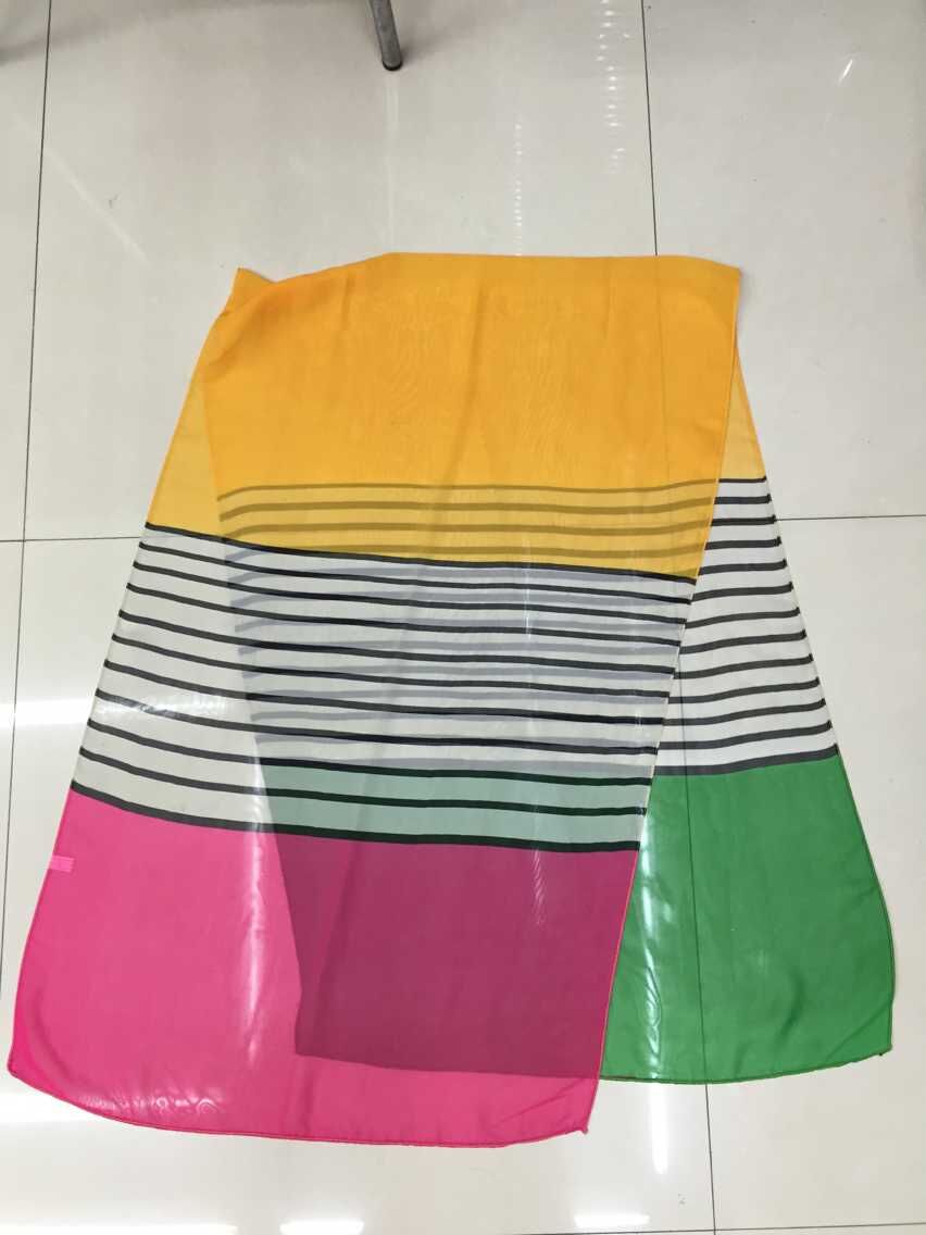 Color Matching Striped Snow Imitation Scarf