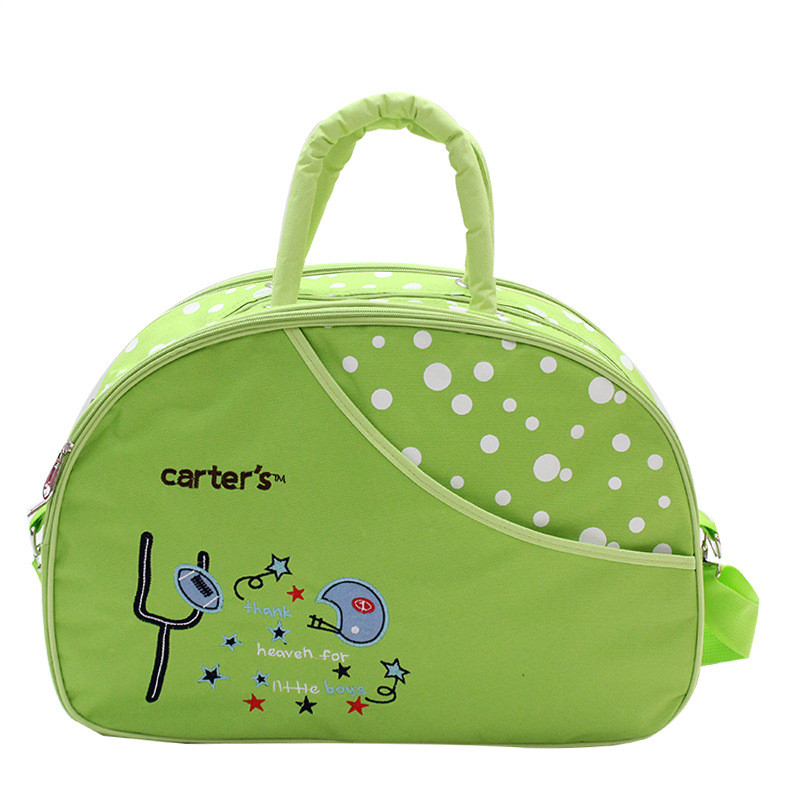 时尚大容量手提妈咪包多功能妈妈包便携斜跨抗菌妈咪包图