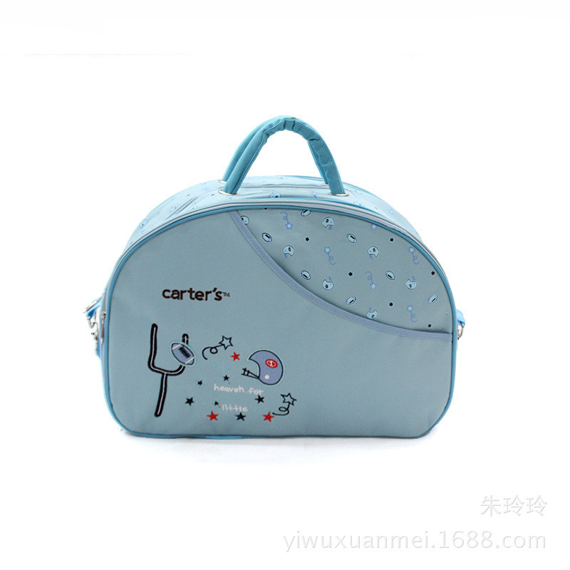 时尚大容量手提妈咪包多功能妈妈包便携斜跨抗菌妈咪包细节图