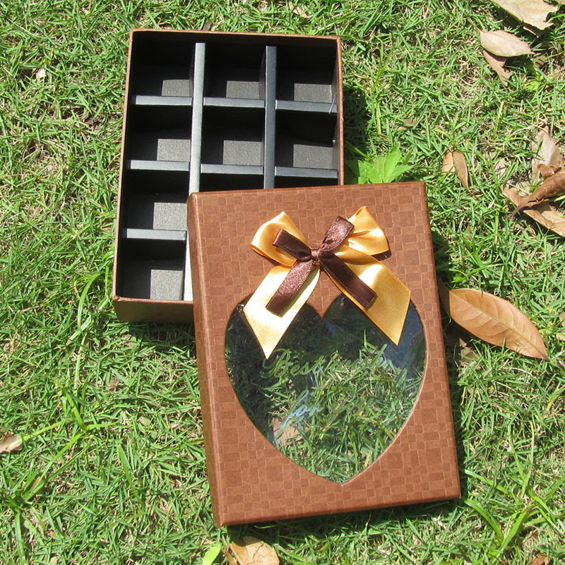 定做开窗蝴蝶结12格巧克力糖果礼品包装盒J5900详情图3