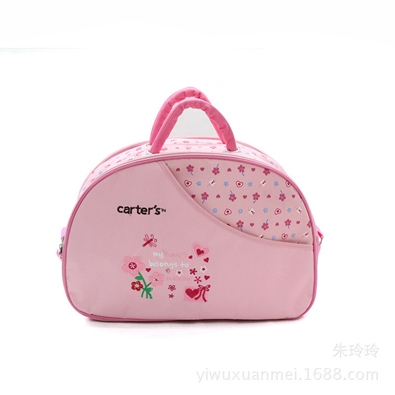 时尚大容量手提妈咪包多功能妈妈包便携斜跨抗菌妈咪包产品图