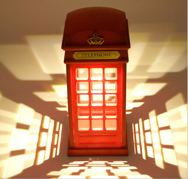 Phone booth table lamp simple fashion touch adjustable brightness table lamp European night light details Picture