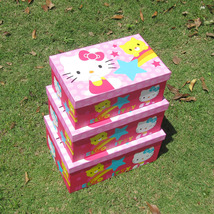 KT长方形大号三件套儿童服装礼品包装盒