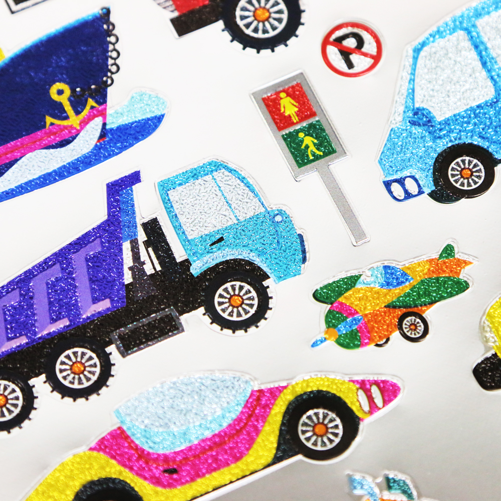 压纹镭射贴纸 卡通贴纸 粘贴饰品 趣味玩具 YYS产品图