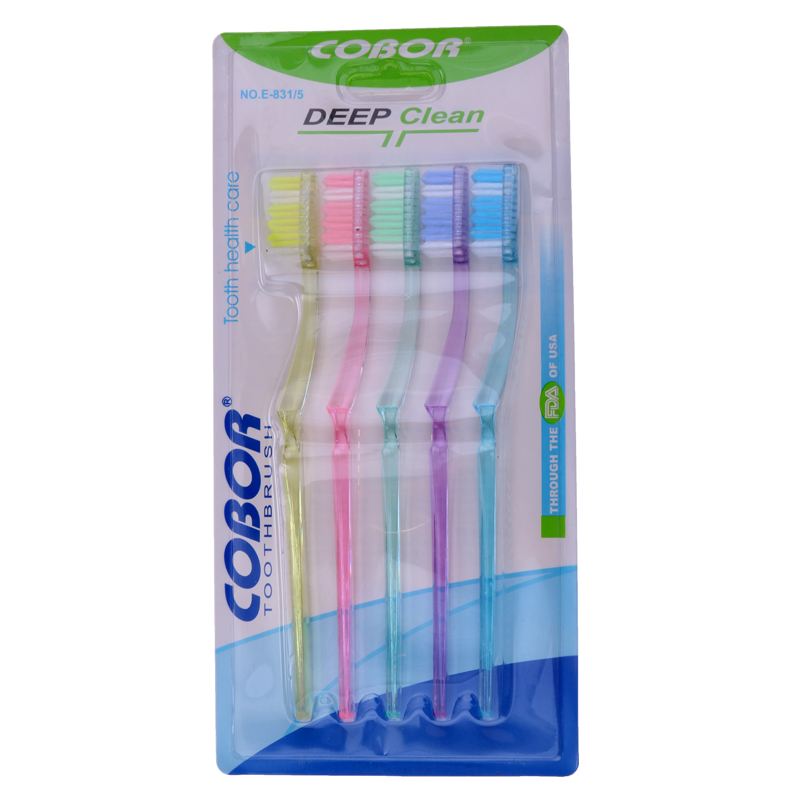 5支吸卡牙刷牙龈按摩牙刷一次性牙刷831-5