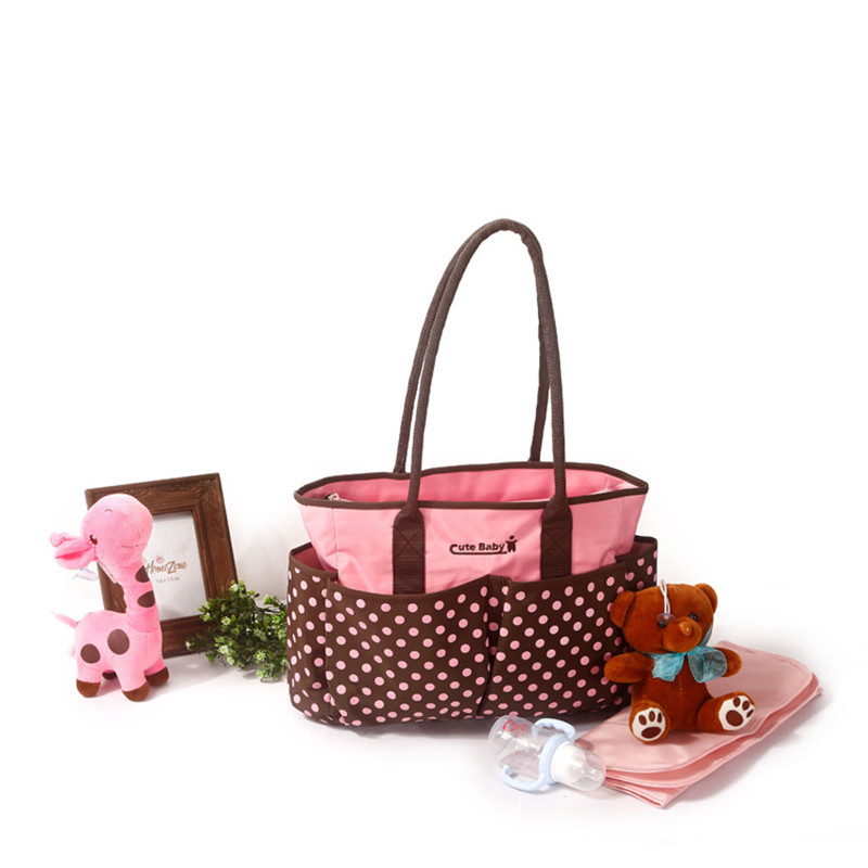 Manufacturers Direct Sales Sweet Polka Dot Women's Mom Bag Fashion Casual Multi-Layer Mom Bag Application Scenario