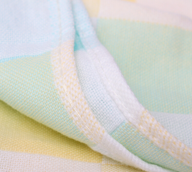 婴幼儿双层纯棉彩色方格纱布25*50 爆款细节图