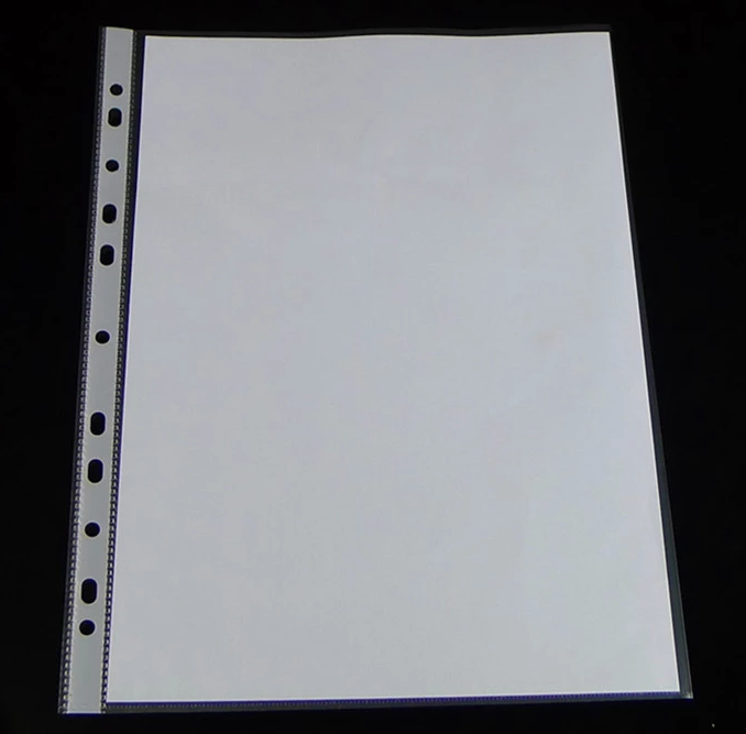 A4 protective film 3 silk transparent file bag 11 hole loose-leaf PP bag insert data bag thumbnail