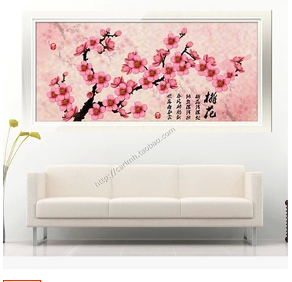 5D钻石画 圆钻 钻石绣 桃花满天下