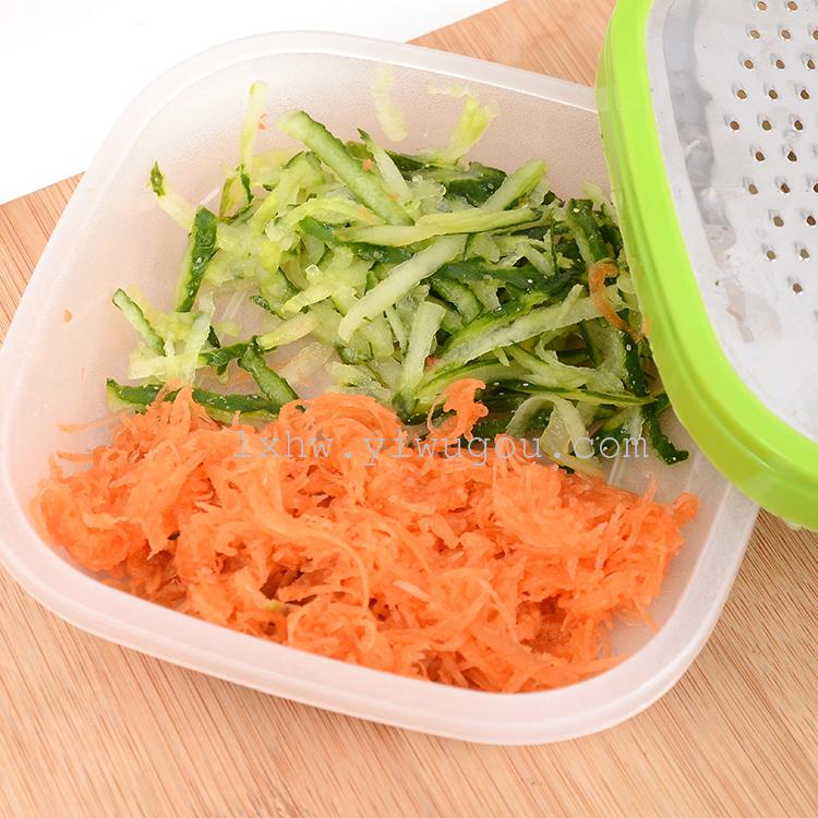 Kitchen household multi - purpose stainless steel fruit and vegetable shredder bowl multi - functional vegetable grater thumbnail