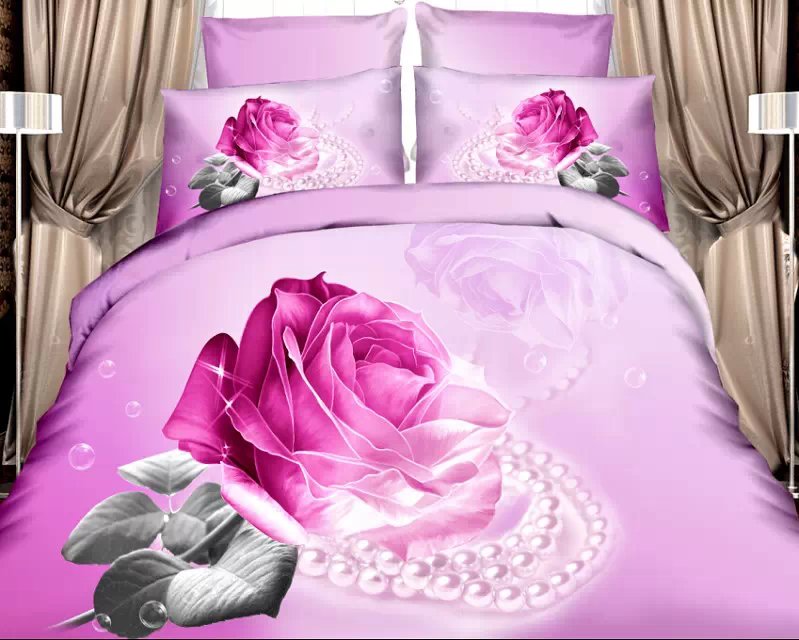 Bedding, 4-piece set,3d, active, all-cotton, large floral, manufacturer Application Scenario