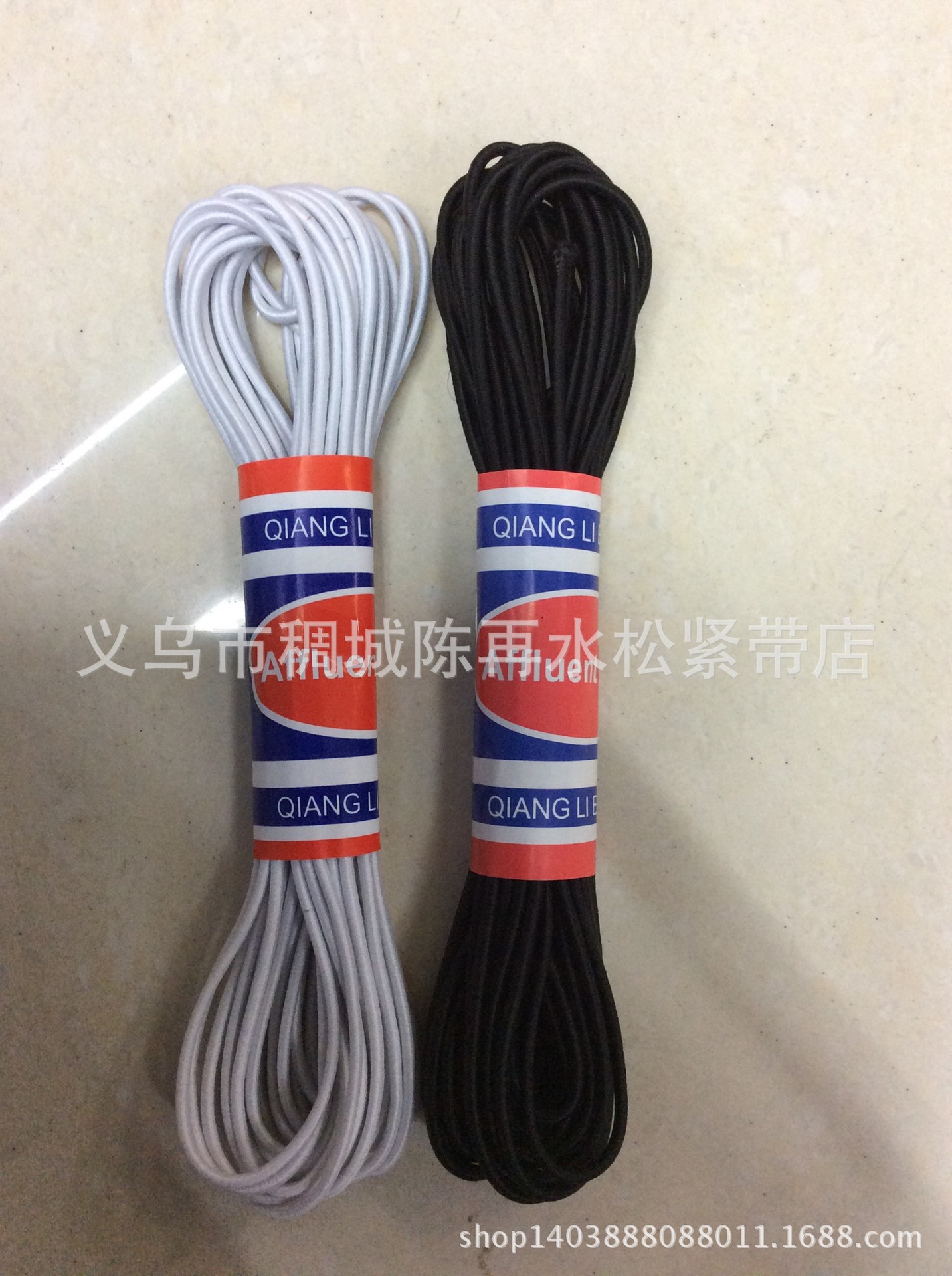 【厂家直销】2.5mm进口黑白色松紧绳，超强拉力弹力绳