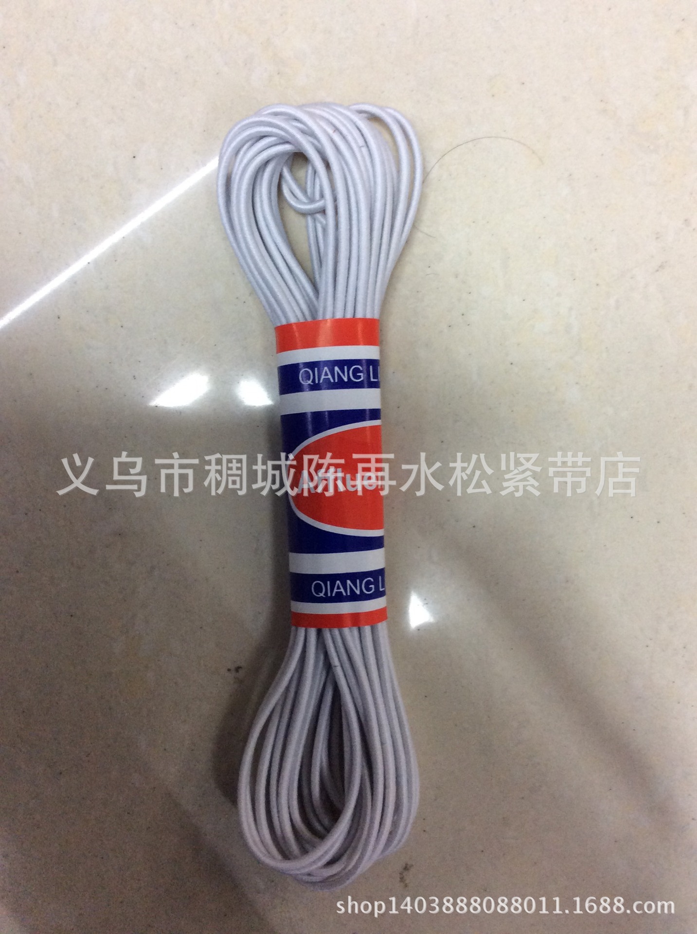 【厂家直销】2.5mm进口黑白色松紧绳，超强拉力弹力绳产品图