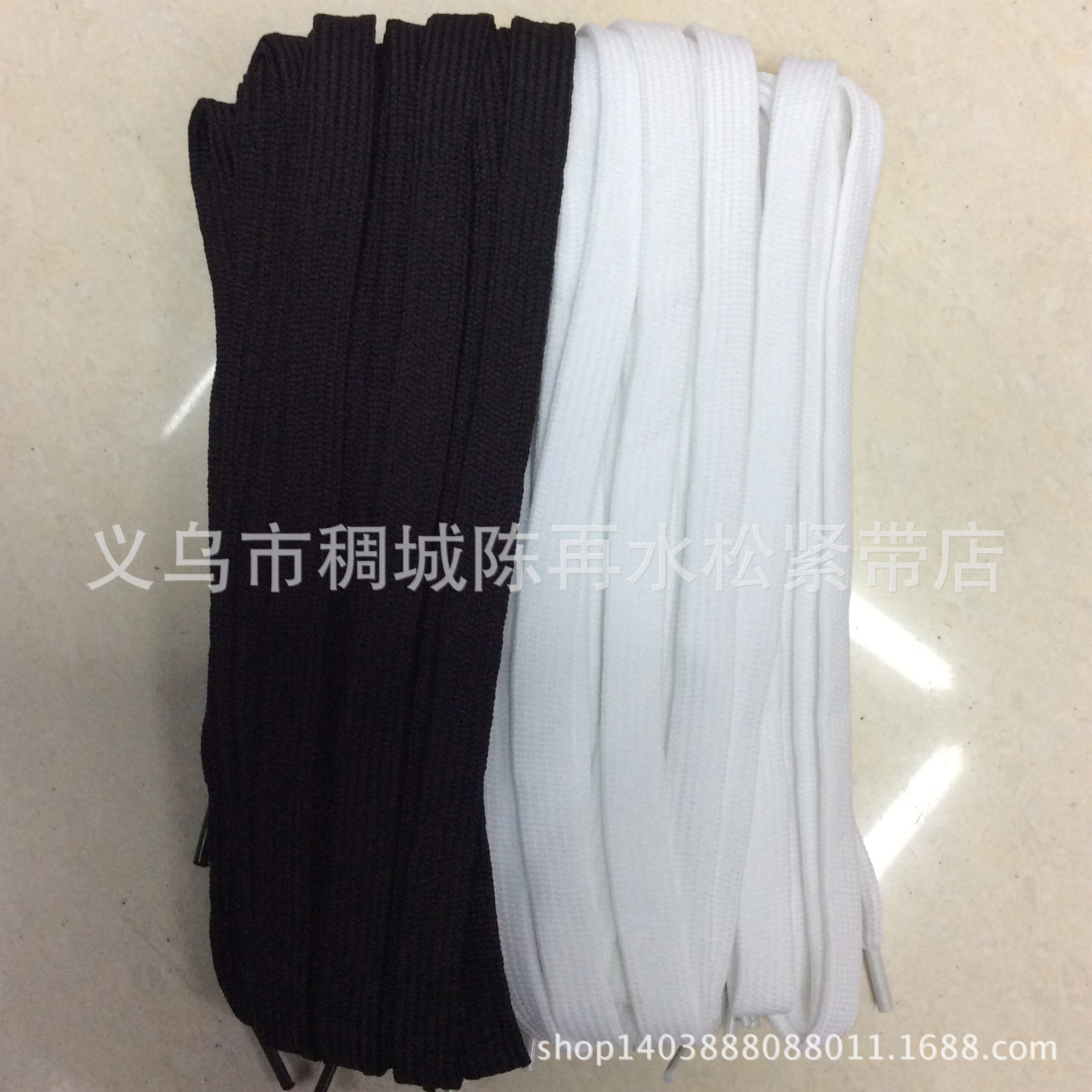 鞋带厂家直销双层彩色N字运动扁鞋带可混色帽绳服装辅料细节图