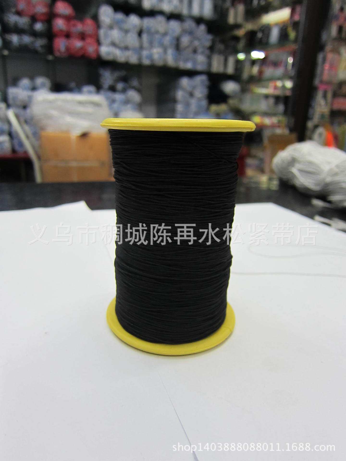 42#包覆纱弹力线-彩色0.5MM包纱线-黑色白色包芯弹力线产品图