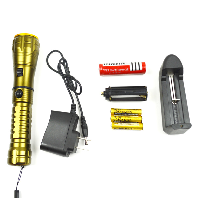 XPE滚动调焦强光手电筒 可调光距手电筒产品图