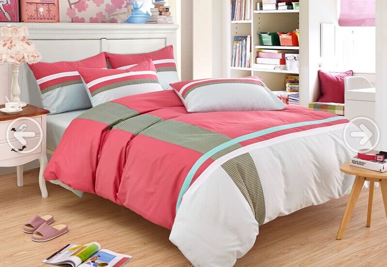 4-piece set, bedding, active, checkered, manufacturer, all-cotton, twill simple Specification image