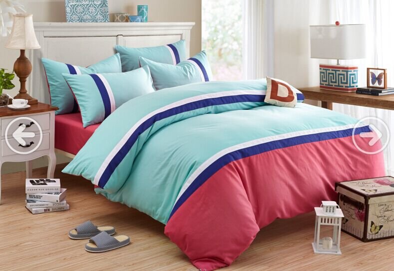 4-piece set, bedding, active, checkered, manufacturer, all-cotton, twill simple details Picture