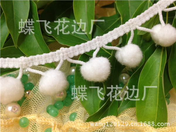 Supply Triangle Small Hairball Lace Straight Foot Hairball Lace Available From Stock details Picture