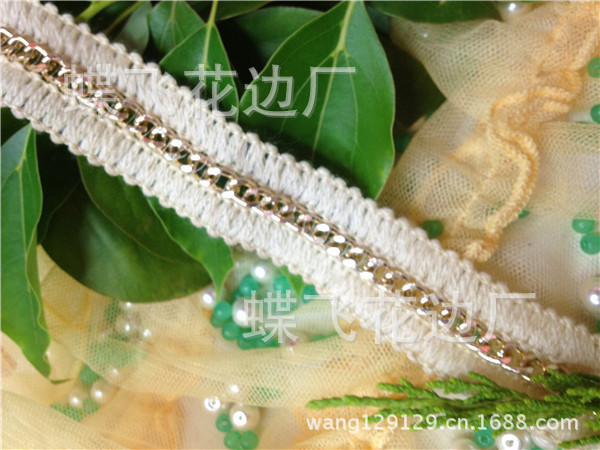 Cotton chain lace, mesh chain lace, iron chain lace, aluminum chain lace thumbnail