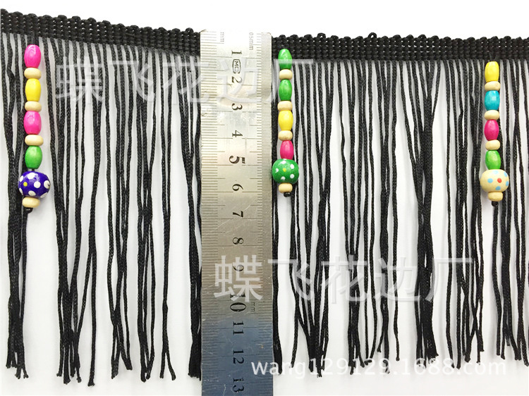 Stage costume scarf accessories Latin dance fringe lace Rayon row must be 13CM polyester