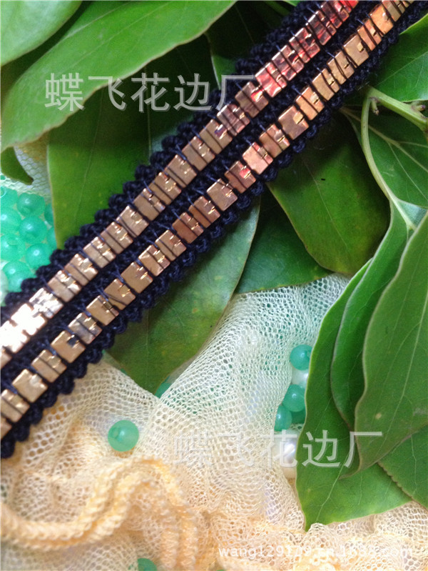 Mesh lace, mesh chain lace, iron chain lace, aluminum chain lace, iron sheet square chain lace