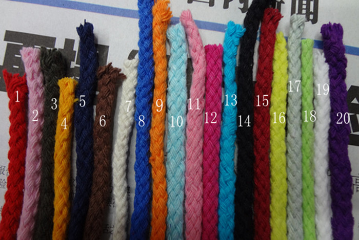 5mm八股彩色棉绳子/幼儿园手工 0.5元1米