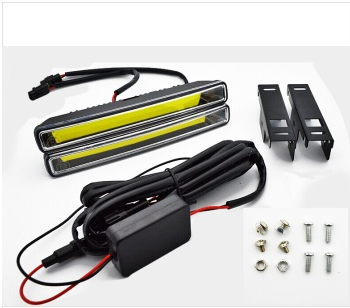 汽车led新款日行灯 超亮改装专用大功率cob超薄新款日行灯