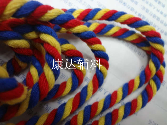 5mm 红黄蓝 彩色棉绳/抽绳/3股优质棉绳1元1米产品图