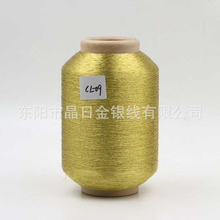 600D cotton deep gold and silver thread CL-09