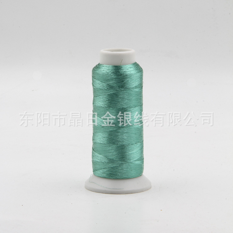 PET film, colored gold and silver thread, greenish-blue colored gold and silver wire, L-46