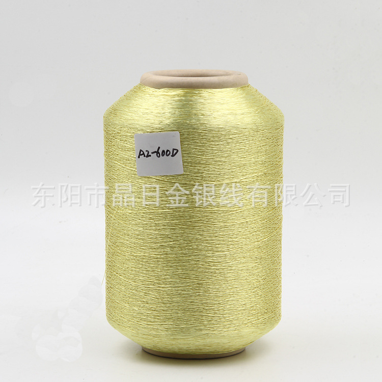 Wholesale of one piece of PET film 600D pure gold and silver thread A2-600